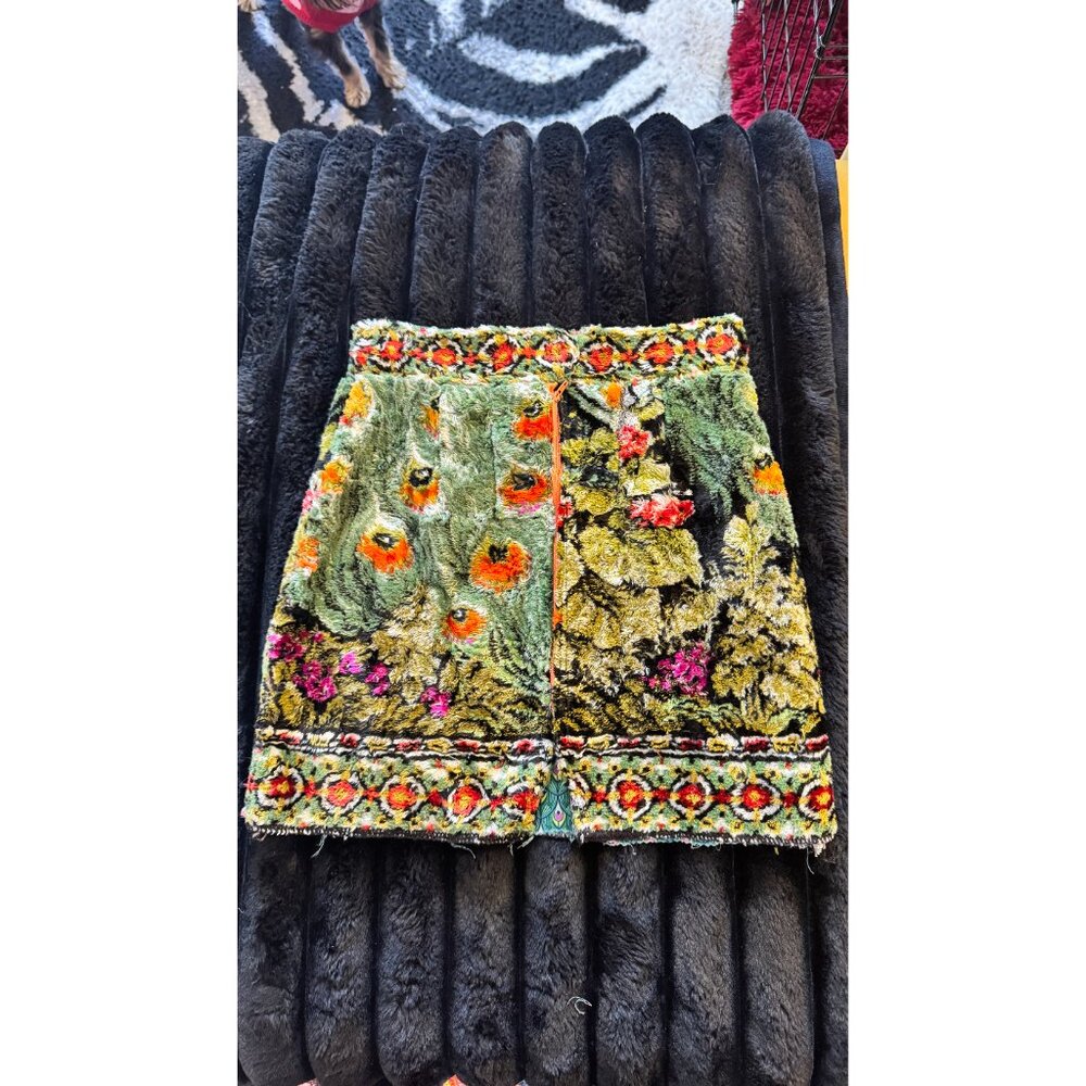 Peacock Carpet Upcycle Cropped Jacket + Mini Skirt - Picture 8 of 16